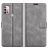 Mobigear Wallet Housse Motorola Moto G10 Etui Porte-Monnaie - Gris