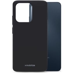 Mobilize Rubber Gelly Coque OPPO A5x Coque arrière en TPU Souple - Noir