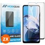 Mobigear Premium Motorola Moto E22 Verre trempé Protection d'écran - Compatible Coque - Noir (Lot de 2)