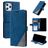 Mobigear Rhombus iPhone 12 Pro Max Étui Portefeuille - Bleu