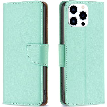 Mobigear Excellent Housse iPhone 16 Pro Etui Porte-Monnaie - Vert