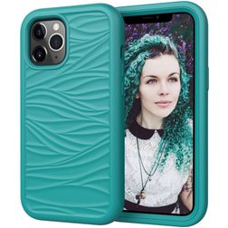 Mobigear Wave Coque iPhone 12 Pro Max Coque arrière Rigide Anti-Chocs - Turquoise