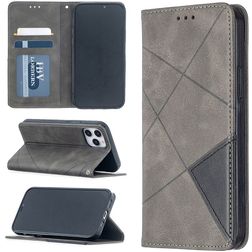 Mobigear Rhombus Slim Housse iPhone 12 Pro Etui - Gris
