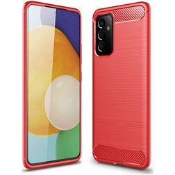Mobigear Brushed Slim Coque Samsung Galaxy A82 5G Coque arrière en TPU Souple - Rouge