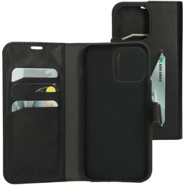 Mobiparts Classic Wallet Housse iPhone 14 Pro Max Etui Porte-Monnaie - Noir