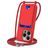 Mobigear Lanyard Card iPhone 16 Pro Max Coque avec cordon en Silicone et Porte-Cartes - Rouge