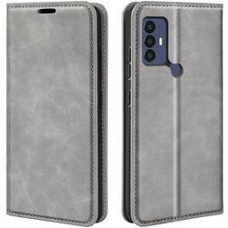 Mobigear Retro Slim Housse TCL 30 SE Etui Porte-Monnaie - Gris