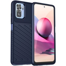 Mobigear Groove Coque POCO M5s Coque arrière en TPU Souple - Bleu
