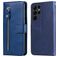 Mobigear Zipper Housse Samsung Galaxy S23 Ultra Etui Porte-Monnaie - Bleu