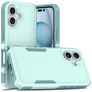 Mobigear Heavy Armor Coque iPhone 16 Coque arrière Rigide Anti-Chocs - Vert