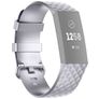 Mobigear Cross Bracelet Silicone Fitbit Charge 4 Fermeture boucle ardillon - Argent