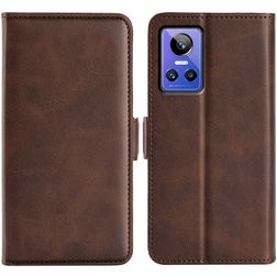 Mobigear Slim Magnet Housse Realme GT Neo 3 Etui Porte-Monnaie - Marron
