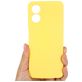 Mobigear Rubber Touch Coque OPPO A17 Coque arrière en Silicone - Jaune