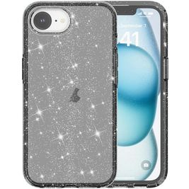 Mobigear Crystal Glitter Coque iPhone 17e Coque arrière Rigide - Noir