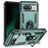 Mobigear Armor Ring Google Pixel 8a Plastique rigide Coque arrière Antichoc avec bague de maintien - Vert foncé