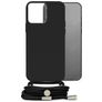 Mobilize Lanyard Gelly iPhone 13 Pro Coque avec cordon en TPU Souple - Noir