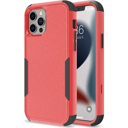 Mobigear Ultra Tough Coque iPhone 14 Pro Max Coque arrière Rigide Anti-Chocs - Rouge