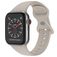 Mobigear Sport Dual Bracelet Silicone pour Apple Watch Fermeture à clou et passant - 49/46/45/44 mm - Taupe