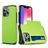 Mobigear Card Coque iPhone 13 Coque arrière Rigide Anti-Chocs avec Porte-Cartes - Vert