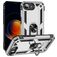 Mobigear Armor Ring Coque iPhone 17e Coque arrière Rigide Anti-Chocs avec Anneau-Support - Argent