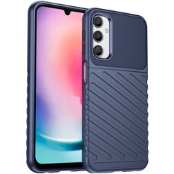 Mobigear Groove Coque Samsung Galaxy A24 Coque arrière en TPU Souple - Bleu