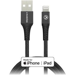 Mobilize Strong Nylon - Câble USB-A vers Apple Lightning MFI 1 mètre - Noir