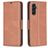 Mobigear Excellent Housse Samsung Galaxy A56 Etui Porte-Monnaie - Marron