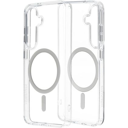 Mobiparts Hardcover Coque Transparente Samsung Galaxy S25 MagSafe Coque arrière Rigide - Transparent