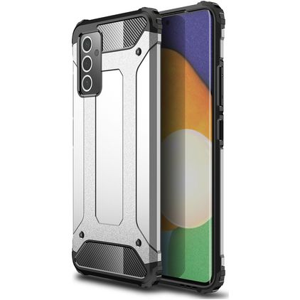 Mobigear Outdoor Coque Samsung Galaxy A82 5G Coque arrière Rigide Anti-Chocs - Argent