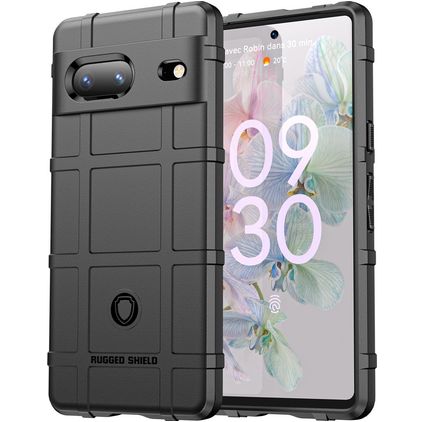 Mobigear Rugged Shield Google Pixel 7 TPU souple Coque arrière Antichoc - Noir