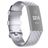 Mobigear Cross Bracelet Silicone Fitbit Charge 3 Fermeture boucle ardillon - Argent
