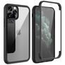 Valenta Full Cover Coque iPhone 11 Coque arrière en Verre trempé Anti-Chocs - Noir