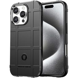Mobigear Rugged Shield Coque iPhone 16 Pro Coque arrière en TPU Souple Anti-Chocs - Noir