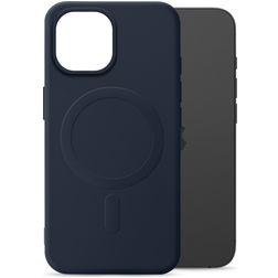 My Style Protective Flex Coque iPhone 15 MagSafe Coque arrière en TPU Souple - Bleu Marin