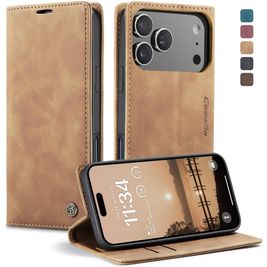 CaseMe 013 Housse iPhone 17 Pro Etui Porte-Monnaie - Marron