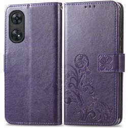 Mobigear Clover Housse OPPO Reno 8T 4G Etui Porte-Monnaie - Violet