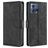 Mobigear Croco Housse Motorola Edge 30 Fusion Etui Porte-Monnaie - Noir