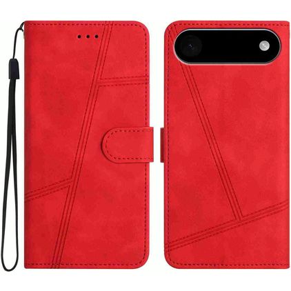 Mobigear Stitch Housse iPhone Air Etui Porte-Monnaie - Rouge