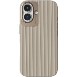 Nudient Bold iPhone 16 MagSafe Plastique rigide Coque arrière - Linen Beige