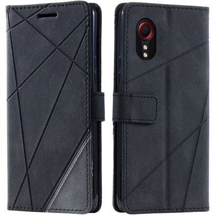Mobigear Rhombus Housse Samsung Galaxy Xcover 7 Etui Porte-Monnaie - Noir