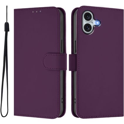 Mobigear Urban Wallet Housse iPhone 16 Plus Etui Porte-Monnaie - Violet