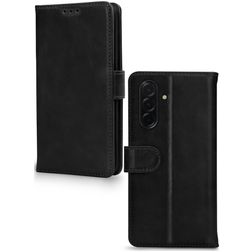 Mobilize Wallet Housse Samsung Galaxy A56 Etui en Cuir Véritable Porte-Monnaie - Noir