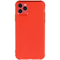 Mobigear Cushion Coque iPhone 12 Pro Max Coque arrière en TPU Souple Anti-Chocs - Rouge