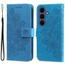 Mobigear Flowers Housse Samsung Galaxy S26 FE Etui Porte-Monnaie - Bleu
