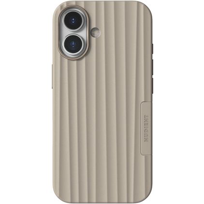 Nudient Bold Coque iPhone 17 MagSafe Coque arrière Rigide - Linen Beige