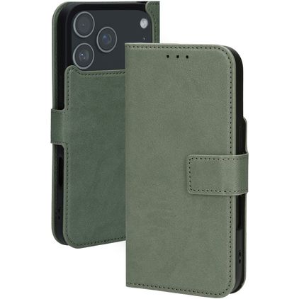 Mobiparts Classic Wallet iPhone 17 Pro Max MagSafe Étui - Stone Green