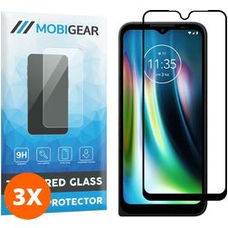 Mobigear Premium Motorola Defy (2021) Verre trempé Protection d'écran - Compatible Coque - Noir (Lot de 3)