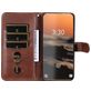 Mobigear Zipper Housse Samsung Galaxy S23 Ultra Etui Porte-Monnaie - Marron