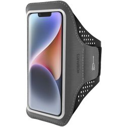 Mobiparts Comfort Fit Brassard Téléphone iPhone 14 Brassard Coque de Sport en Neoprène - Noir
