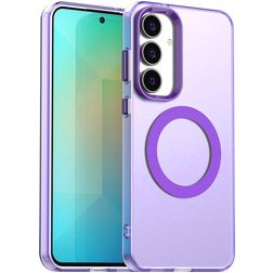 Mobigear Shockproof Coque Samsung Galaxy S25 FE MagSafe Coque arrière Rigide - Violet